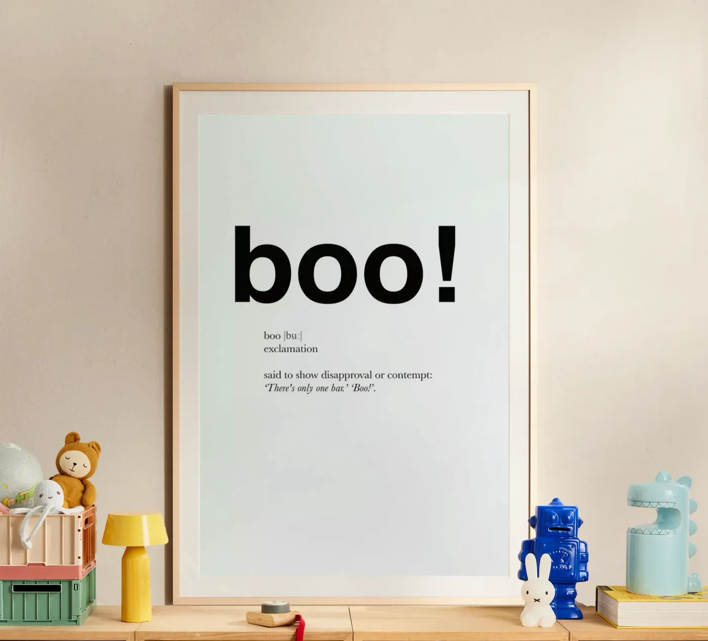 The boo interjection poster by Matěj Kašpar Jirásek