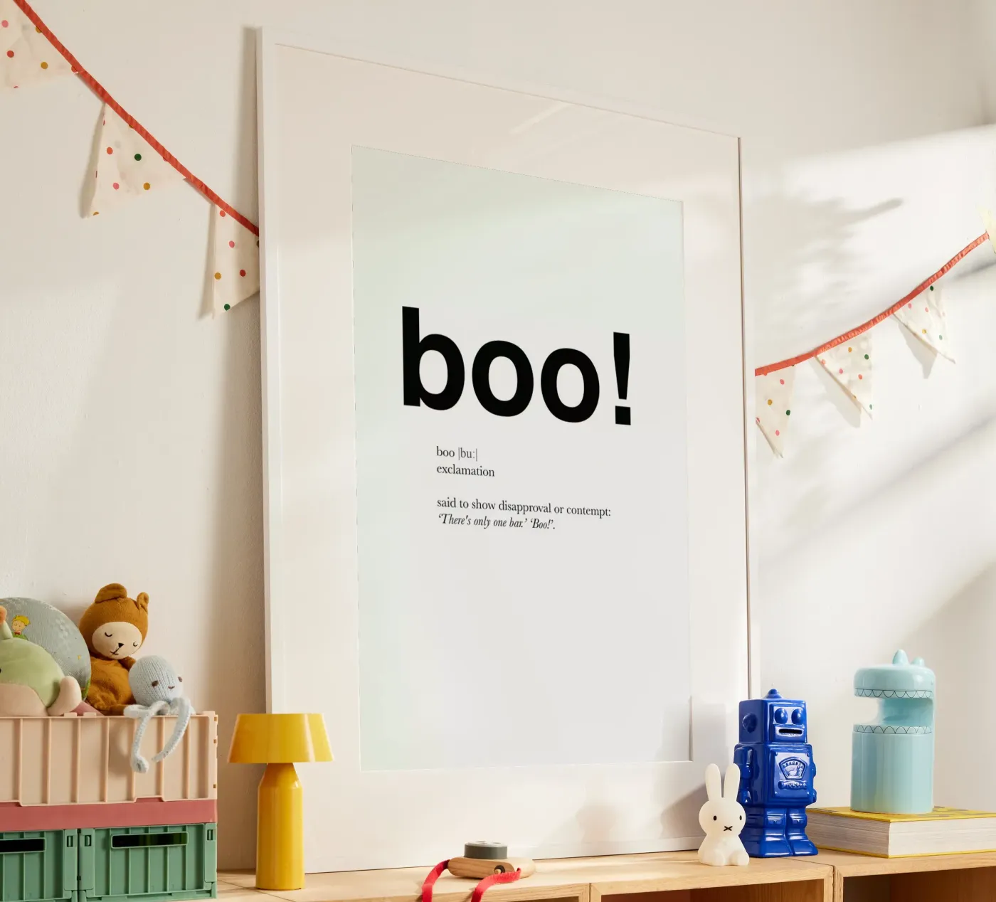 The boo interjection poster by Matěj Kašpar Jirásek