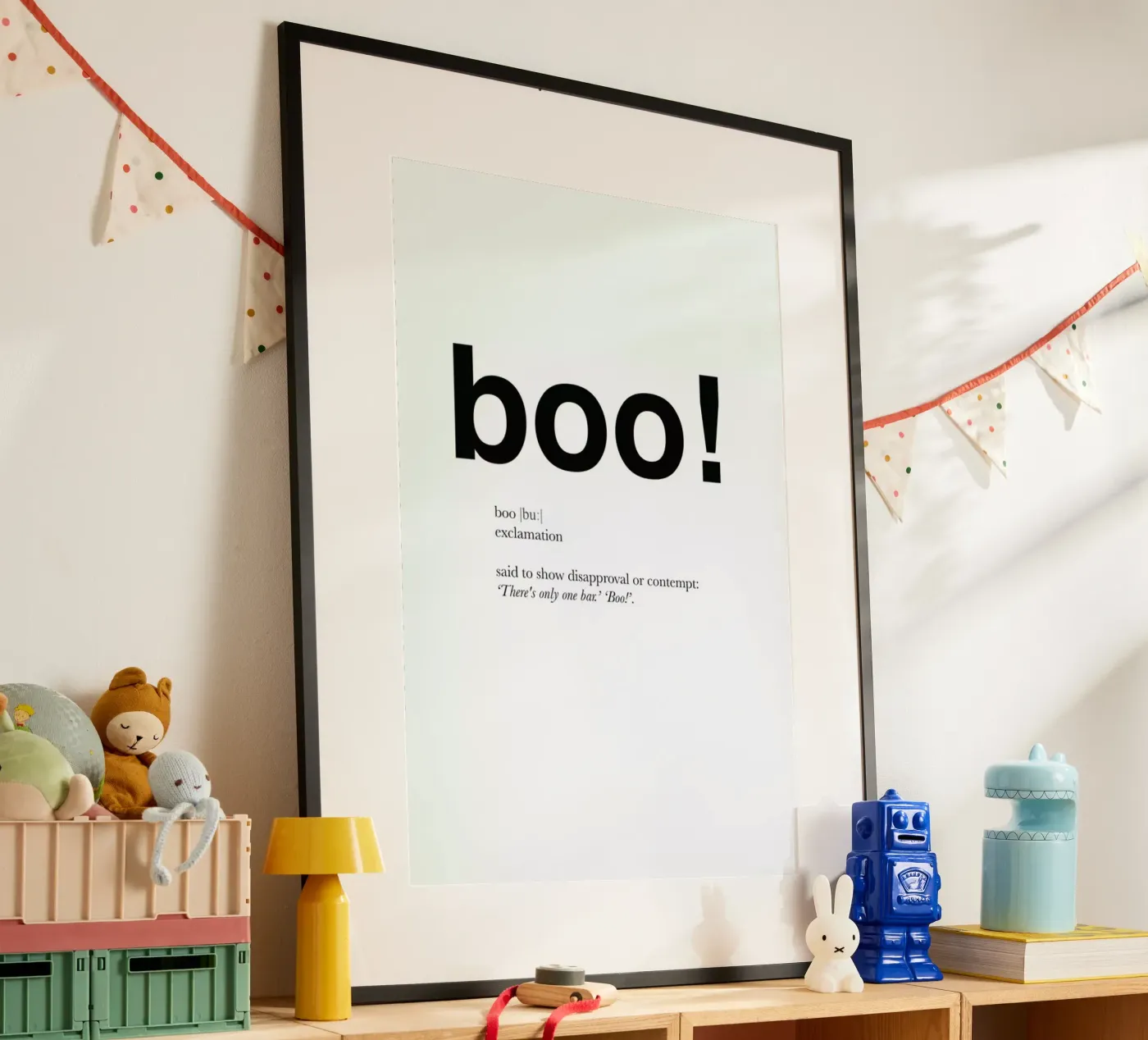 The boo interjection poster by Matěj Kašpar Jirásek