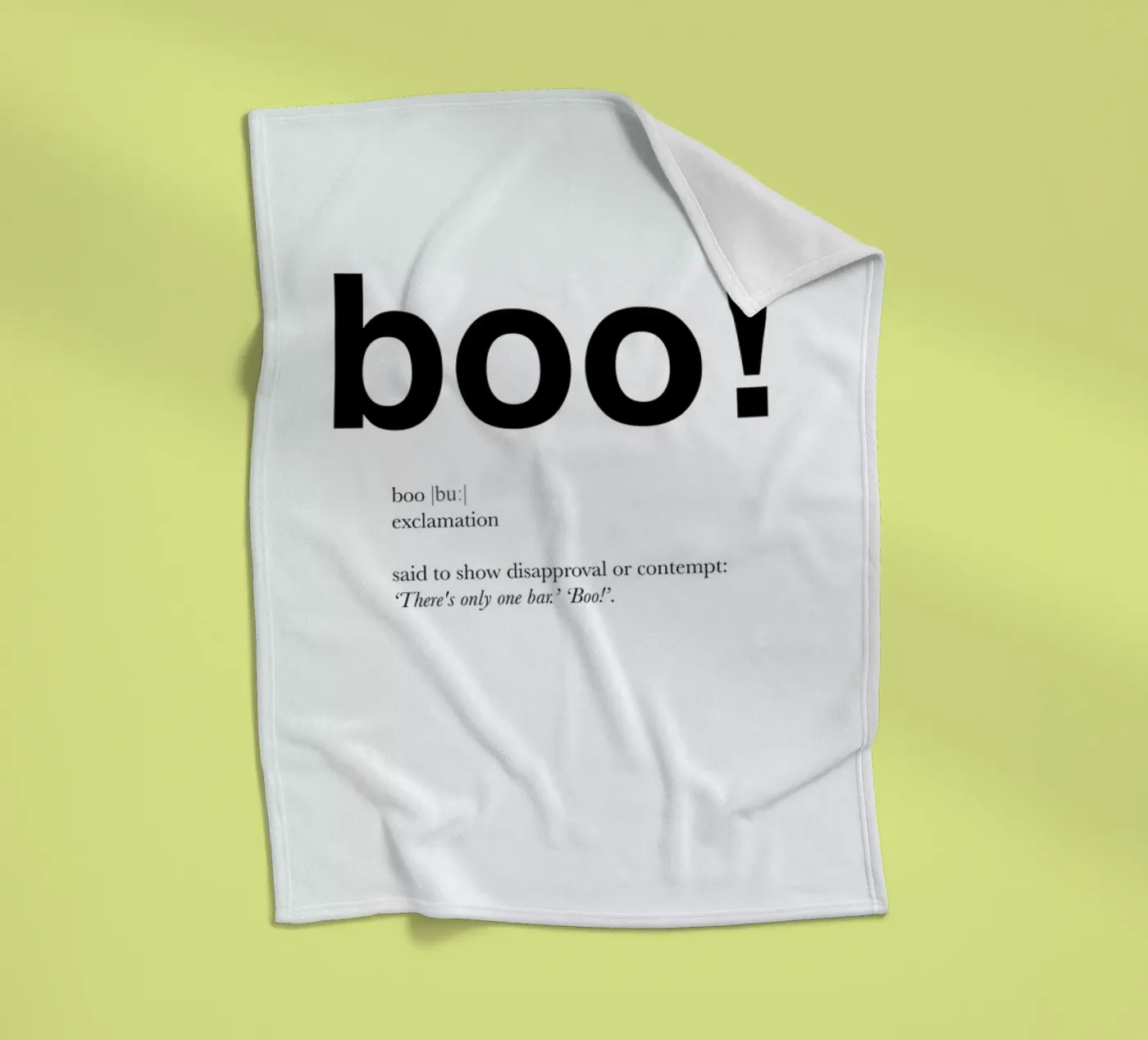 The boo interjection fleecedeken van Matěj Kašpar Jirásek