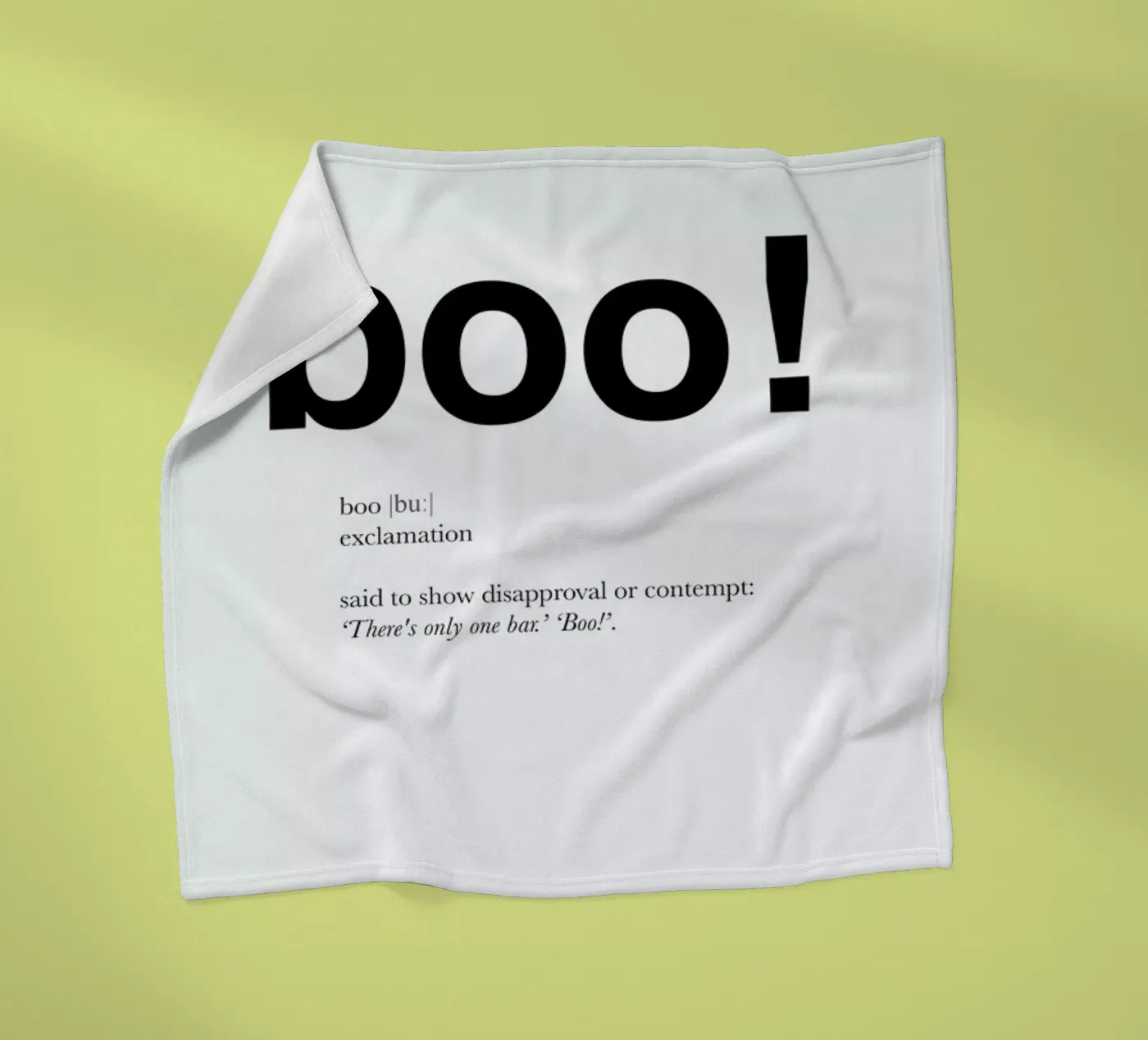 The boo interjection fleecedeken van Matěj Kašpar Jirásek
