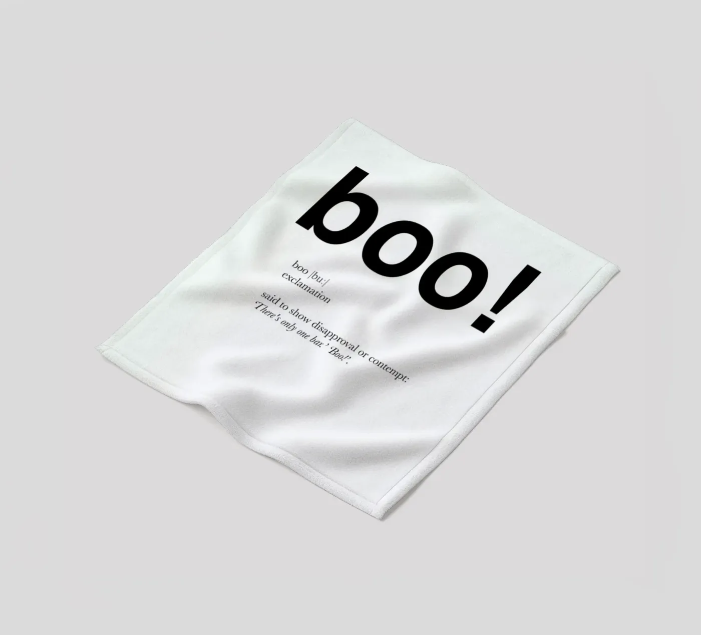 The boo interjection fleecedeken van Matěj Kašpar Jirásek