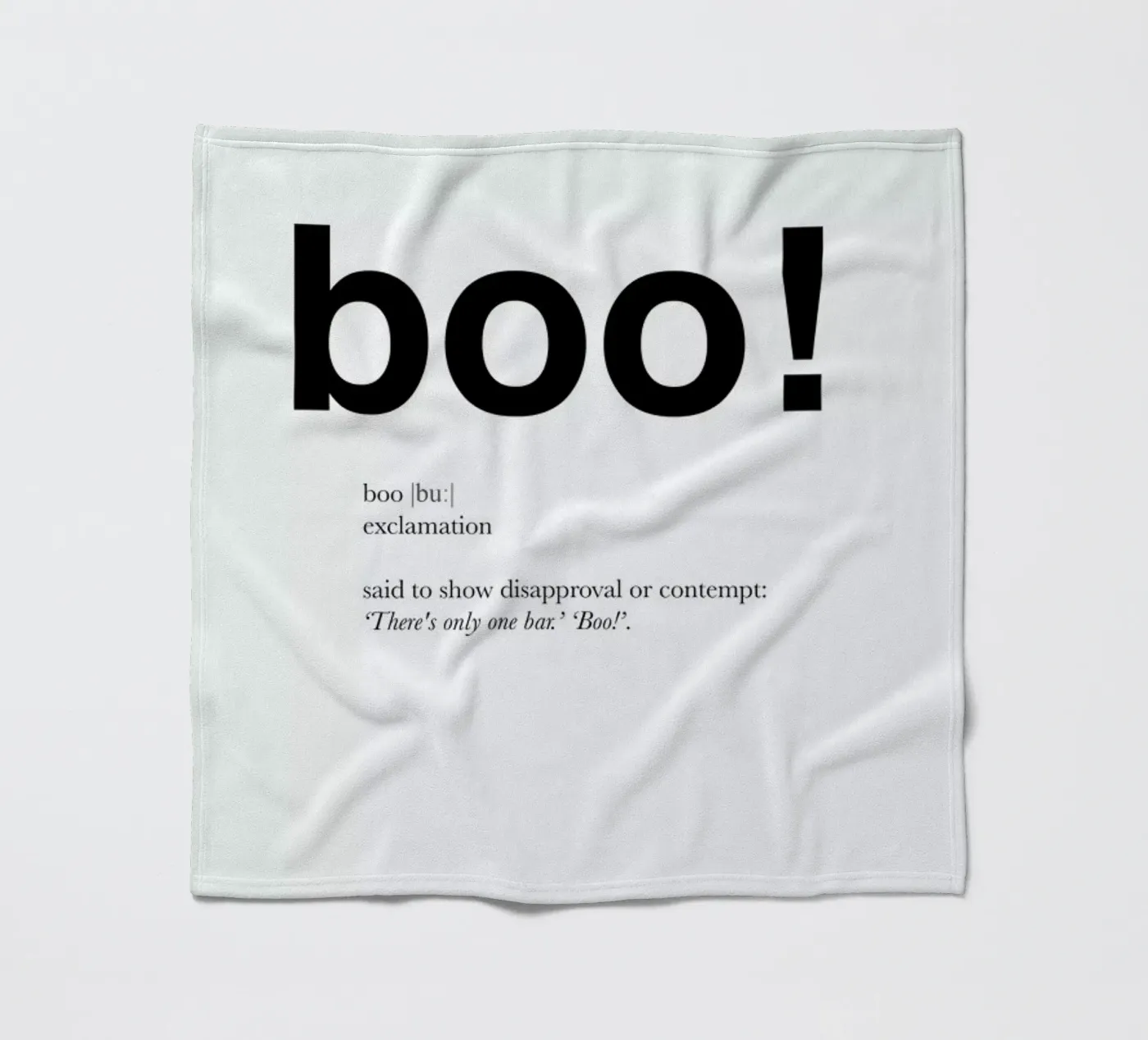 The boo interjection fleecedeken van Matěj Kašpar Jirásek