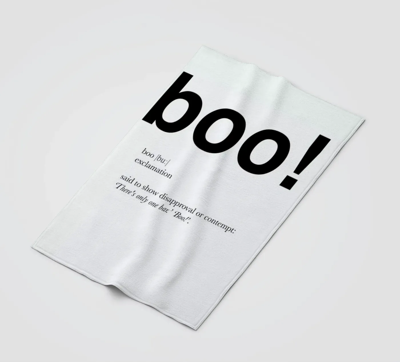 The boo interjection fleecedeken van Matěj Kašpar Jirásek