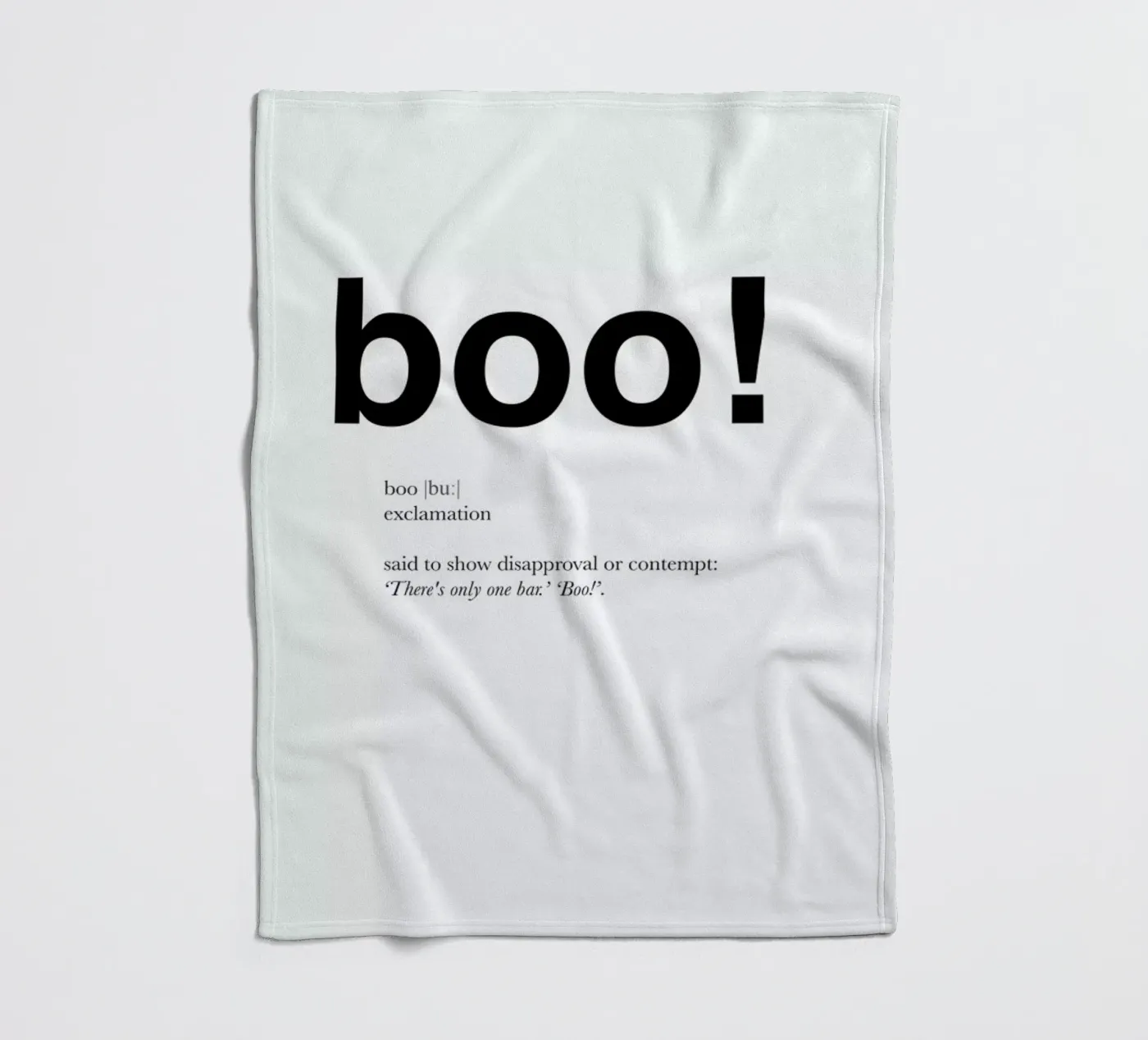 The boo interjection fleecedeken van Matěj Kašpar Jirásek