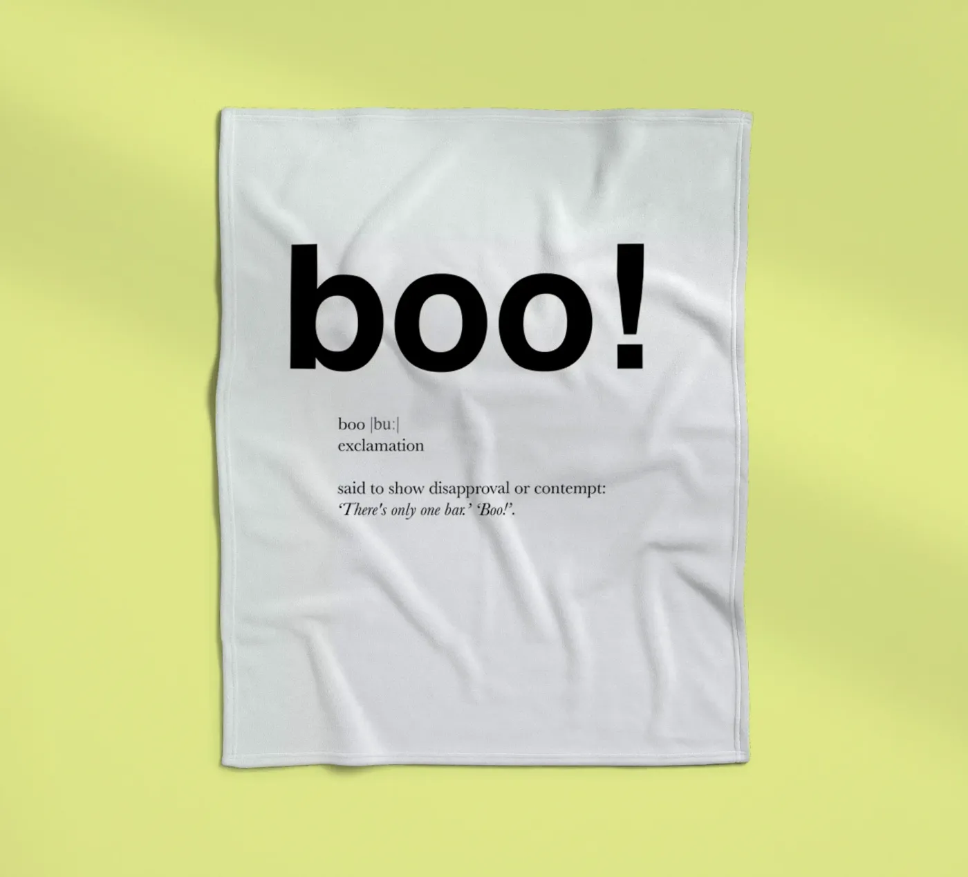 The boo interjection fleecedeken van Matěj Kašpar Jirásek