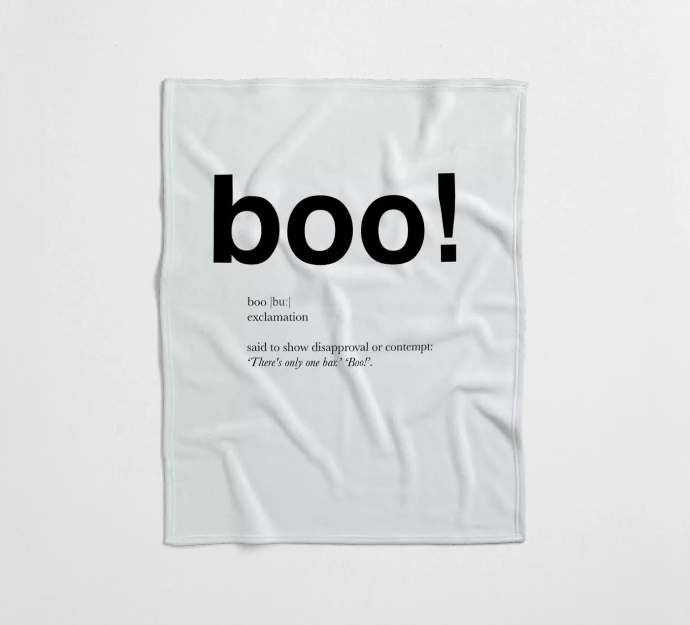 The boo interjection fleecedeken van Matěj Kašpar Jirásek