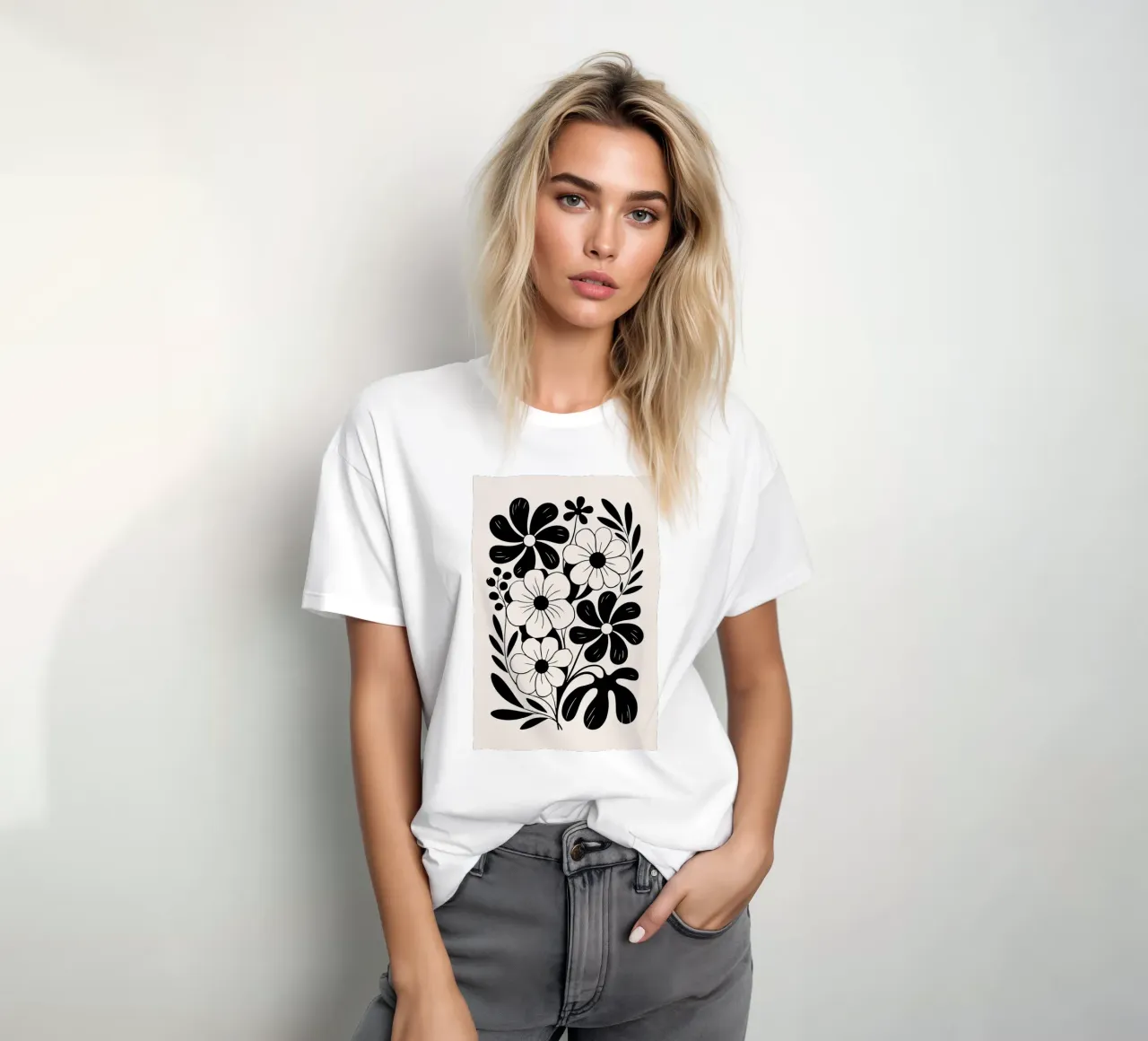 boho abstract flowers t-shirt da LisaArtes