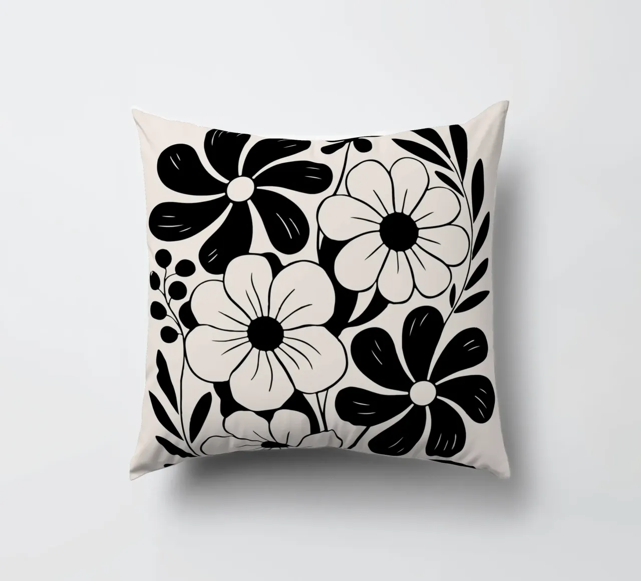 boho abstract flowers cuscino da LisaArtes