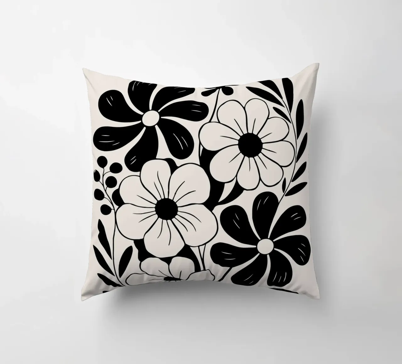 boho abstract flowers cuscino da LisaArtes