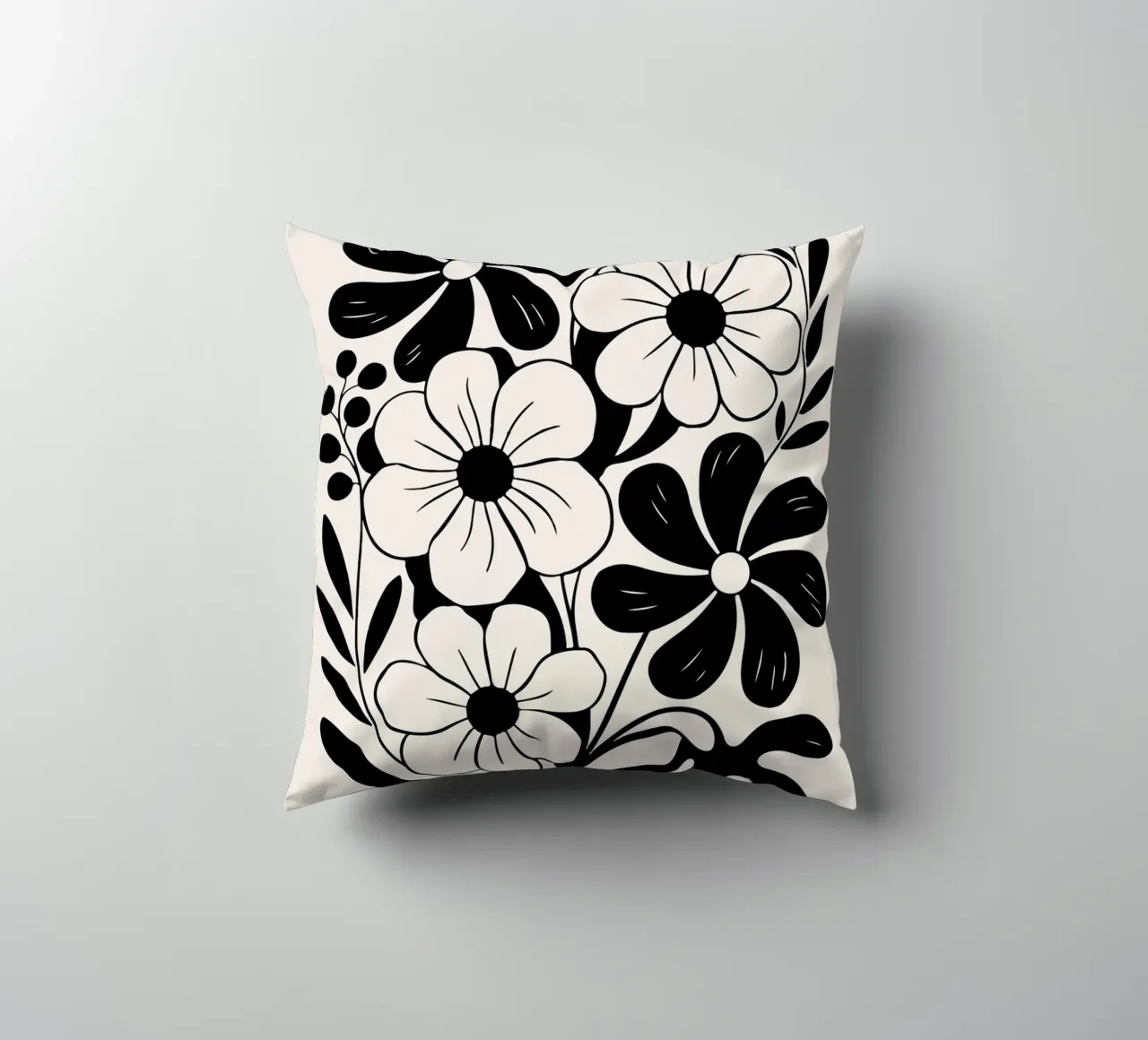 boho abstract flowers cuscino da LisaArtes