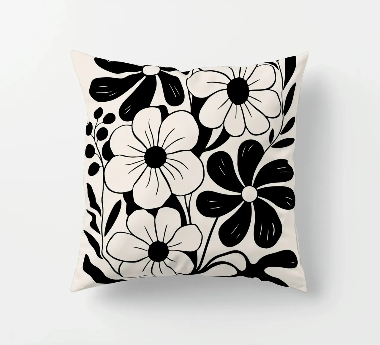 boho abstract flowers cuscino da LisaArtes