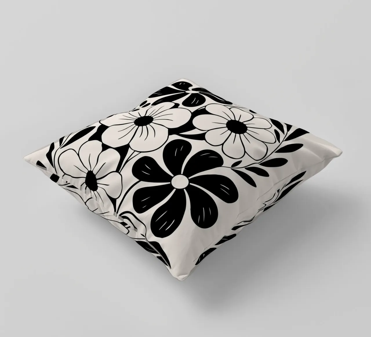 boho abstract flowers cuscino da LisaArtes
