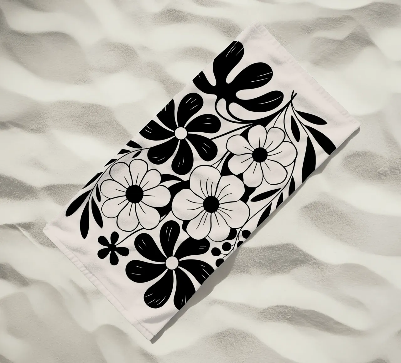 boho abstract flowers telo mare da LisaArtes
