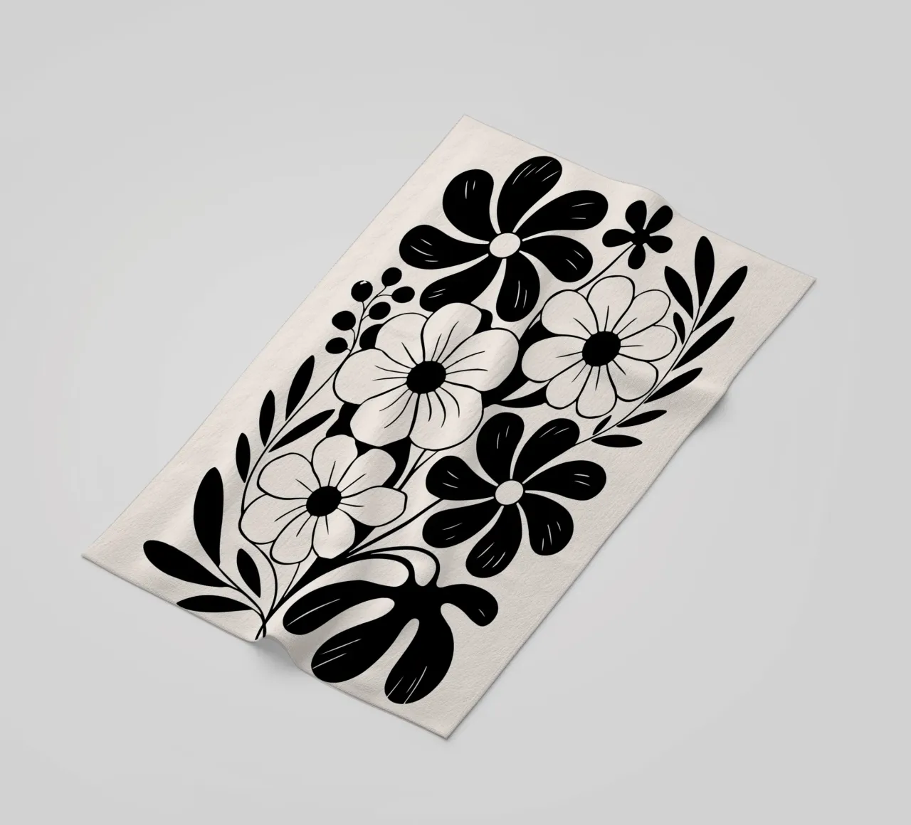 boho abstract flowers telo mare da LisaArtes