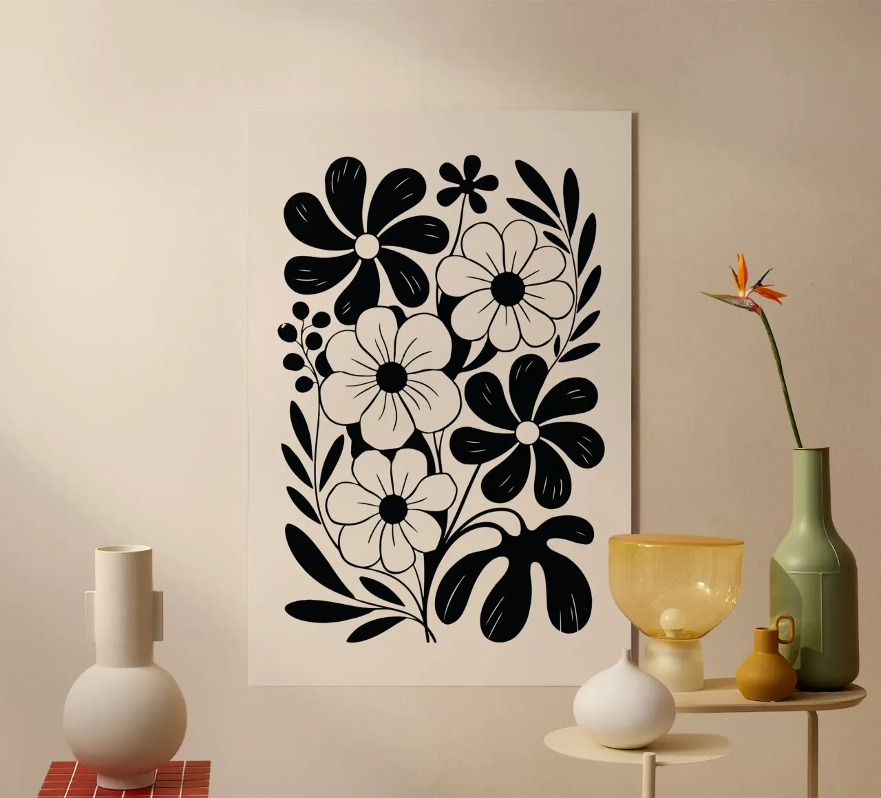 boho abstract flowers plexiglass da LisaArtes