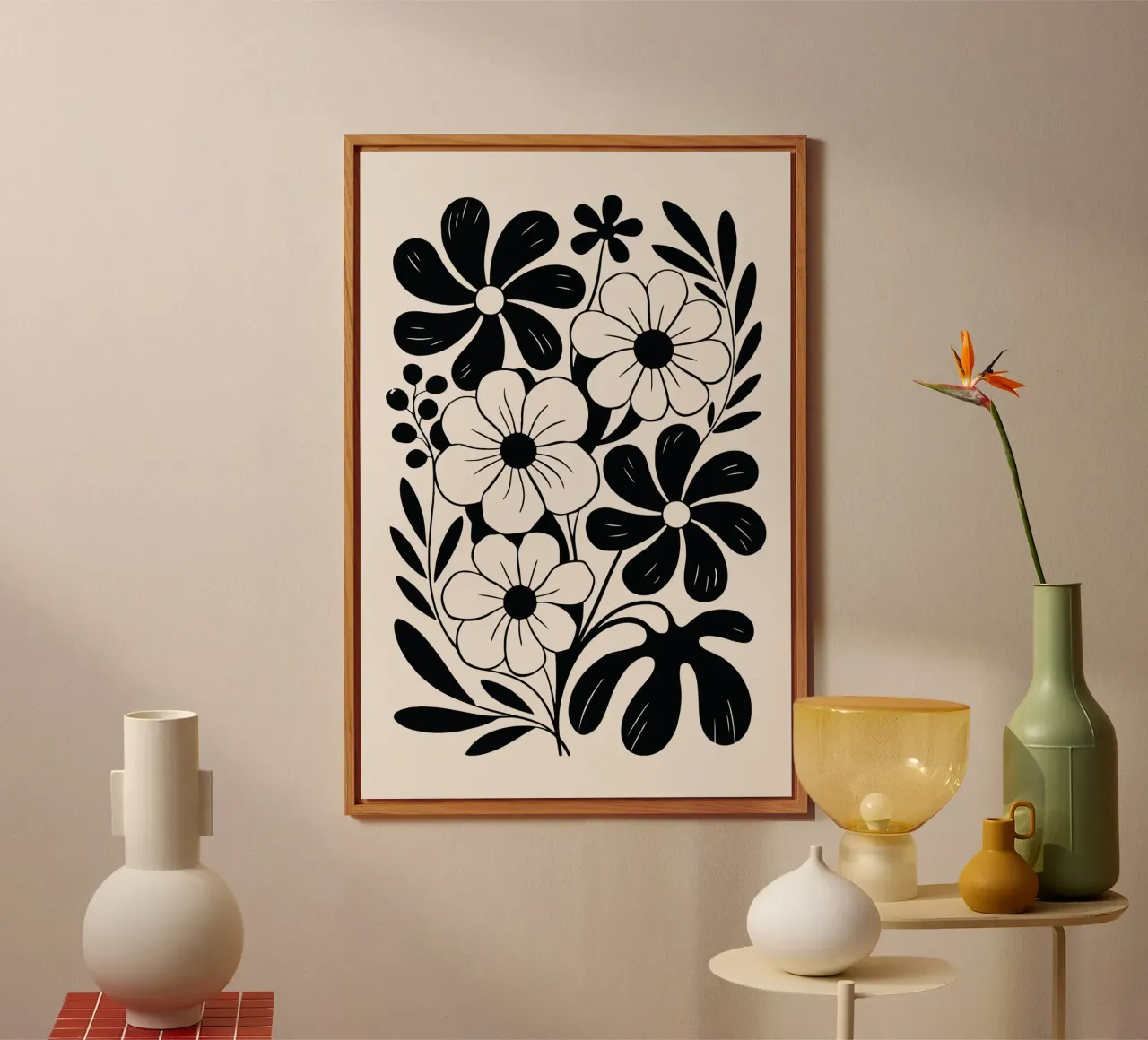 boho abstract flowers alluminio dibond da LisaArtes