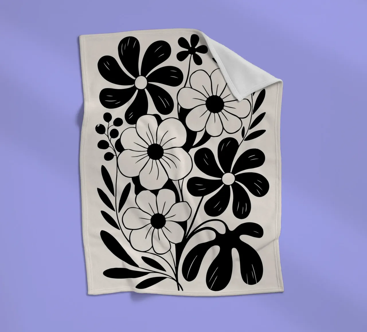 boho abstract flowers coperta in pile da LisaArtes