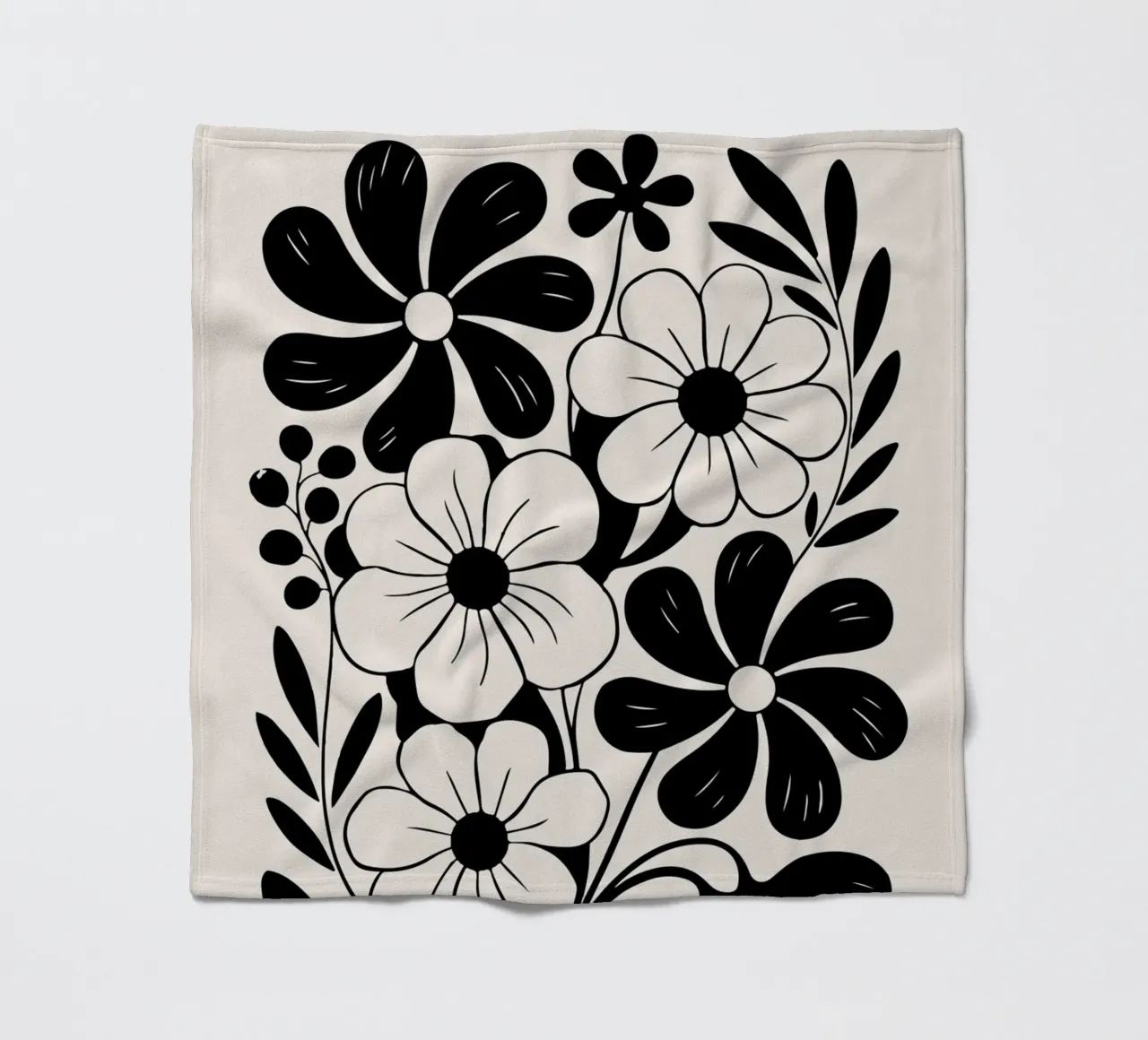 boho abstract flowers coperta in pile da LisaArtes