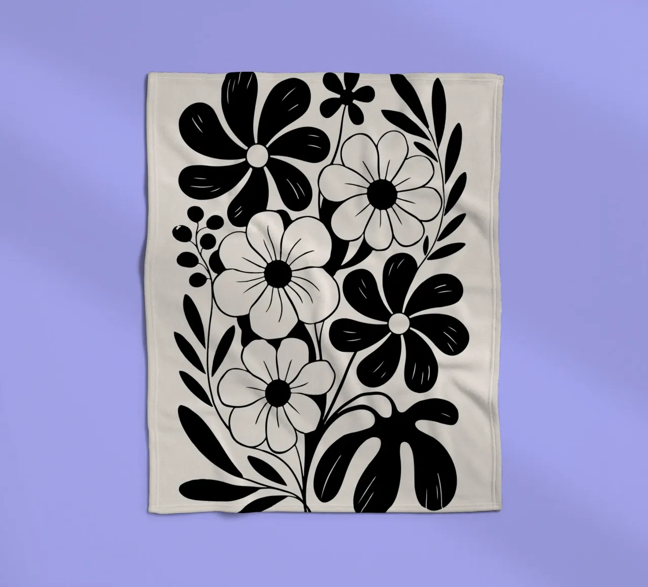 boho abstract flowers coperta in pile da LisaArtes