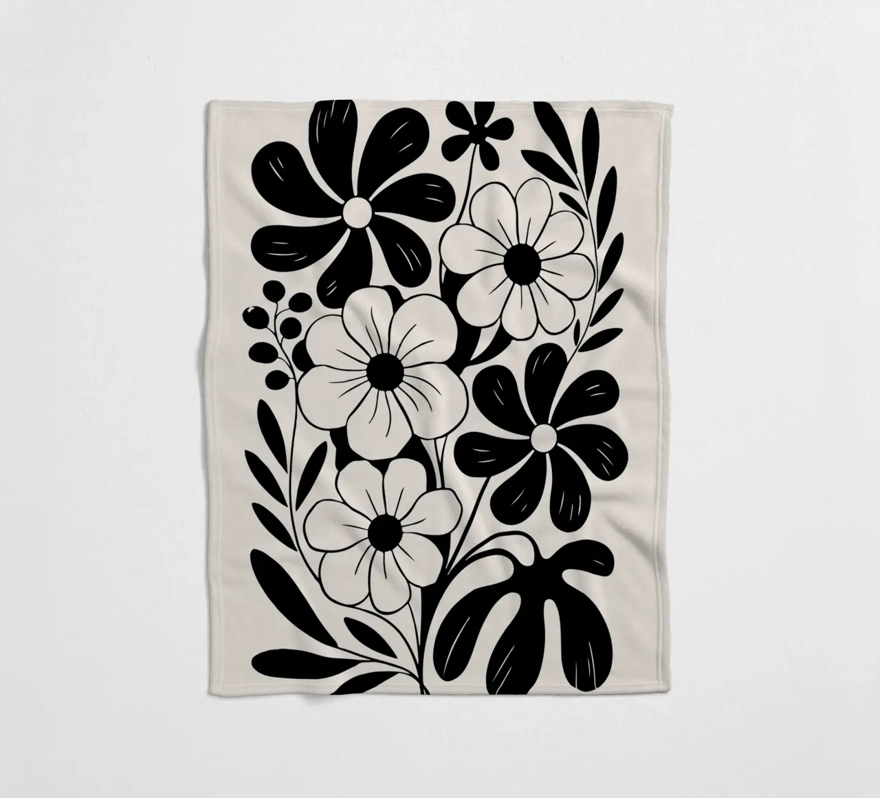 boho abstract flowers coperta in pile da LisaArtes