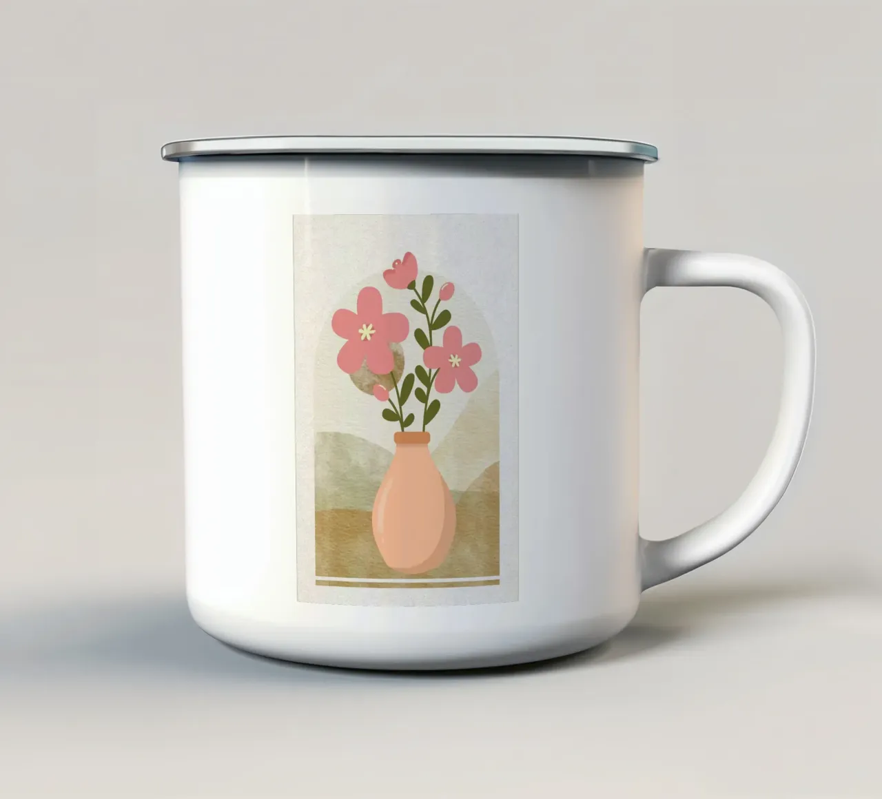vaso di fiori tazza in smalto da Jonathan R NASH