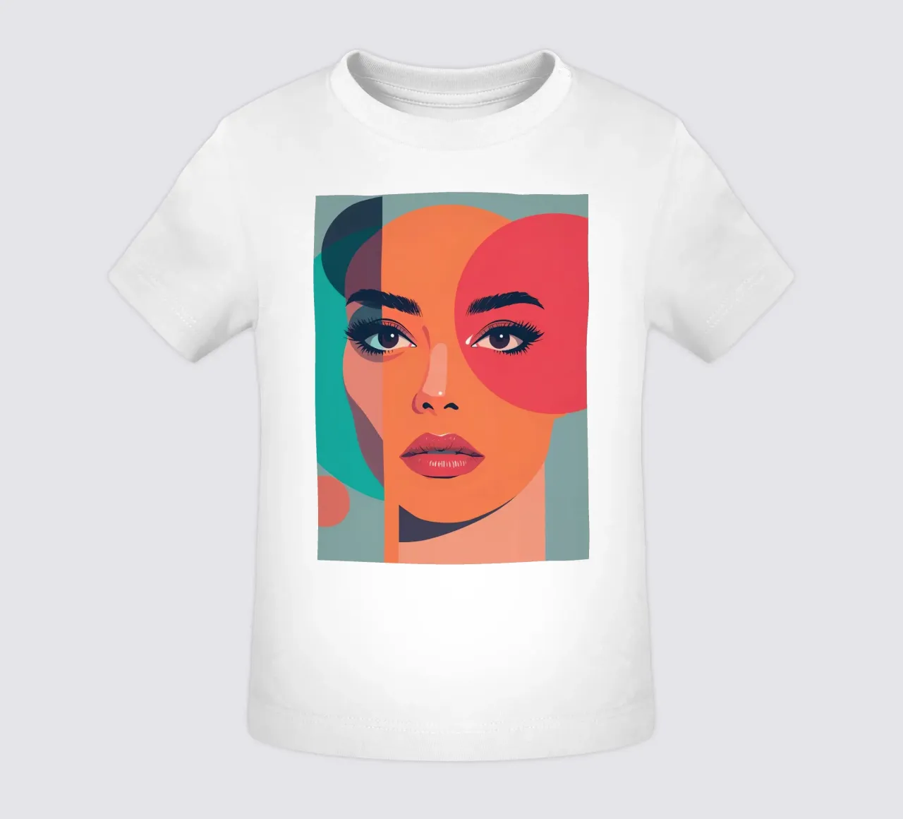 Volto di donna con forme geometriche maglietta neonato da DesignDoodle