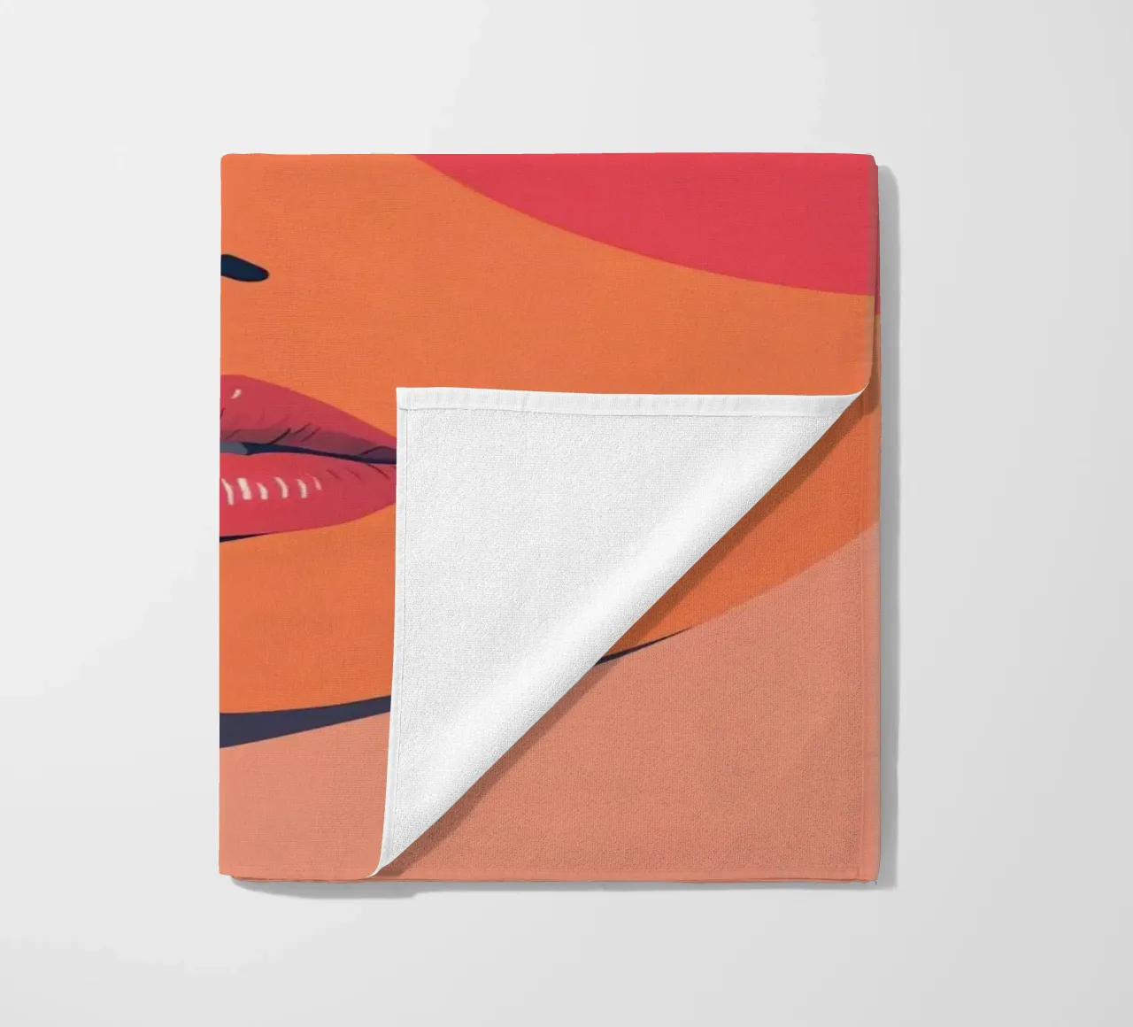 Volto di donna con forme geometriche telo mare da DesignDoodle