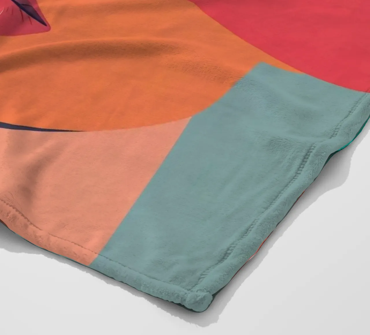 Volto di donna con forme geometriche coperta in pile da DesignDoodle