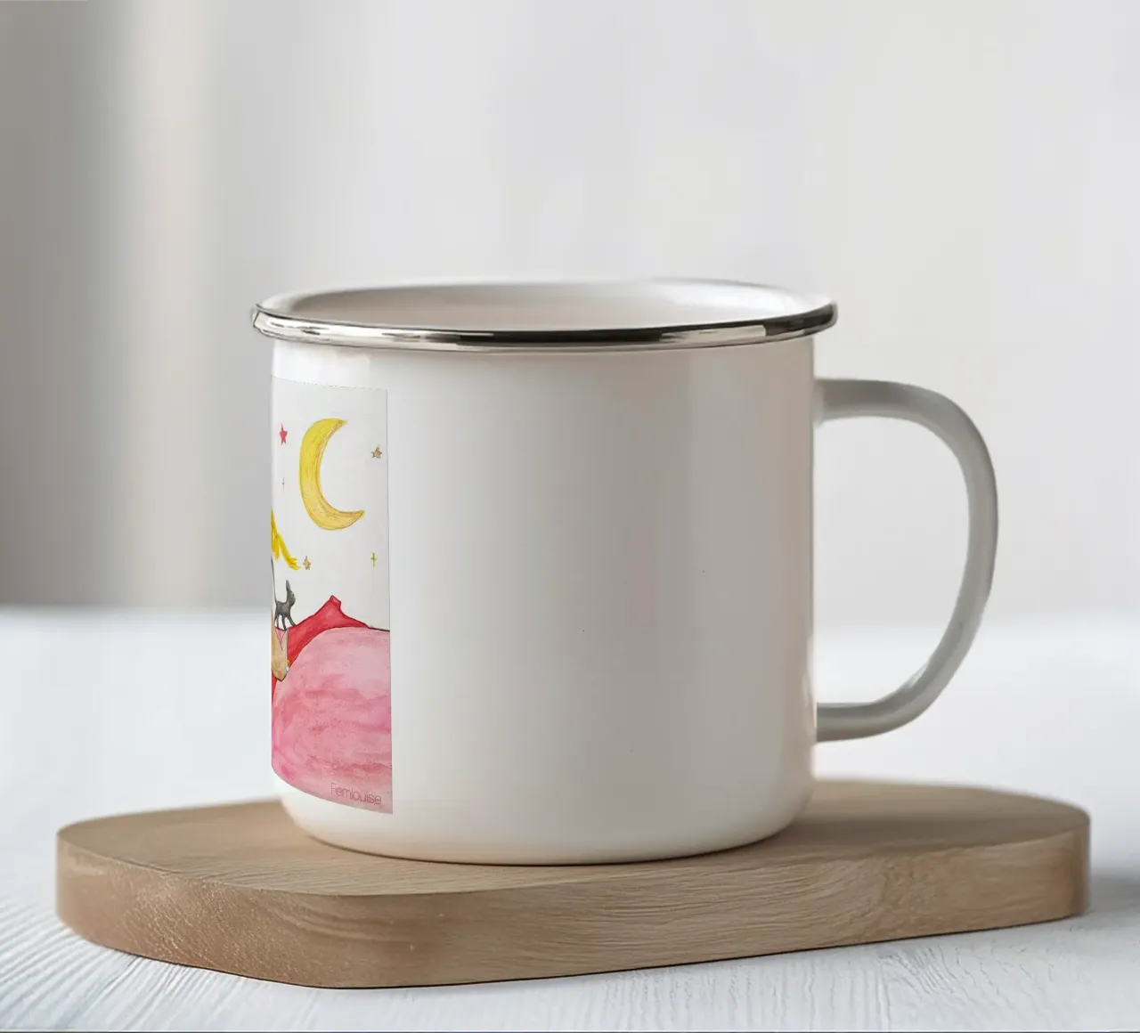 All grown up - Sailor Moon tazza in smalto da Femlouise.illustrations