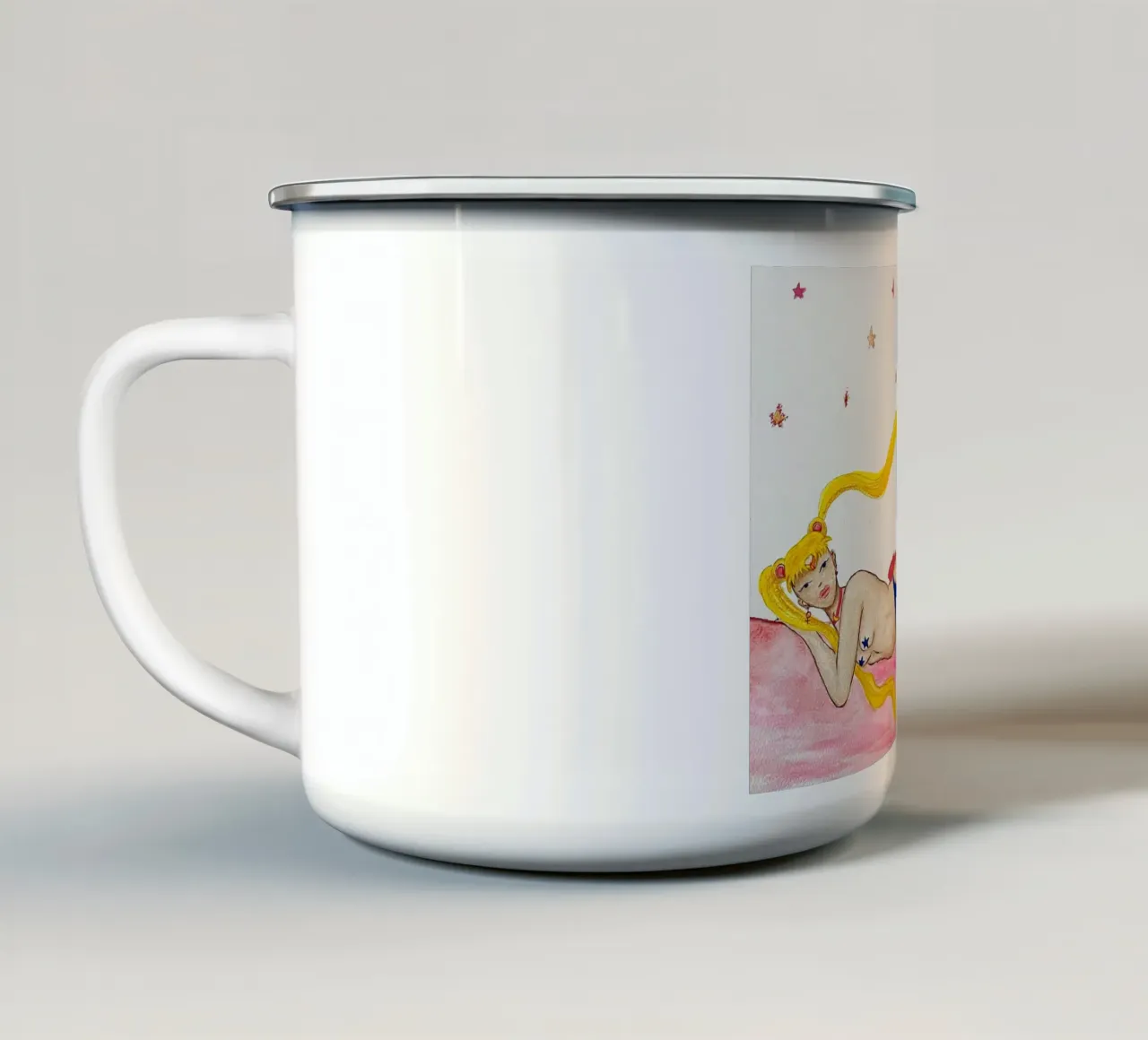 All grown up - Sailor Moon tazza in smalto da Femlouise.illustrations