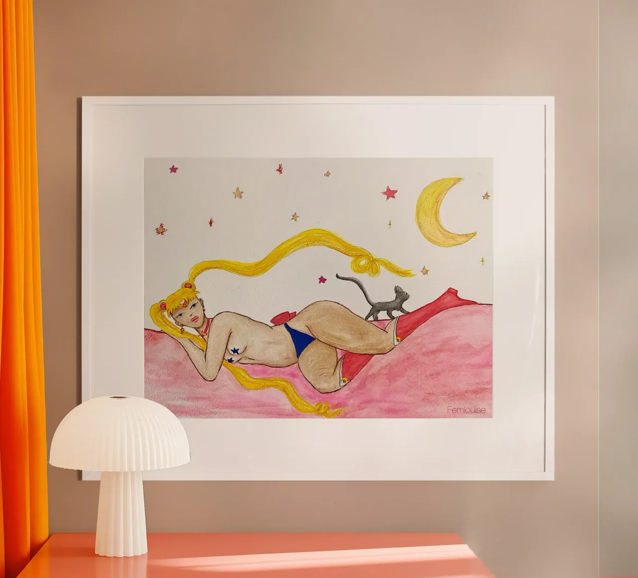 All grown up - Sailor Moon poster con telaio in alluminio da Femlouise.illustrations