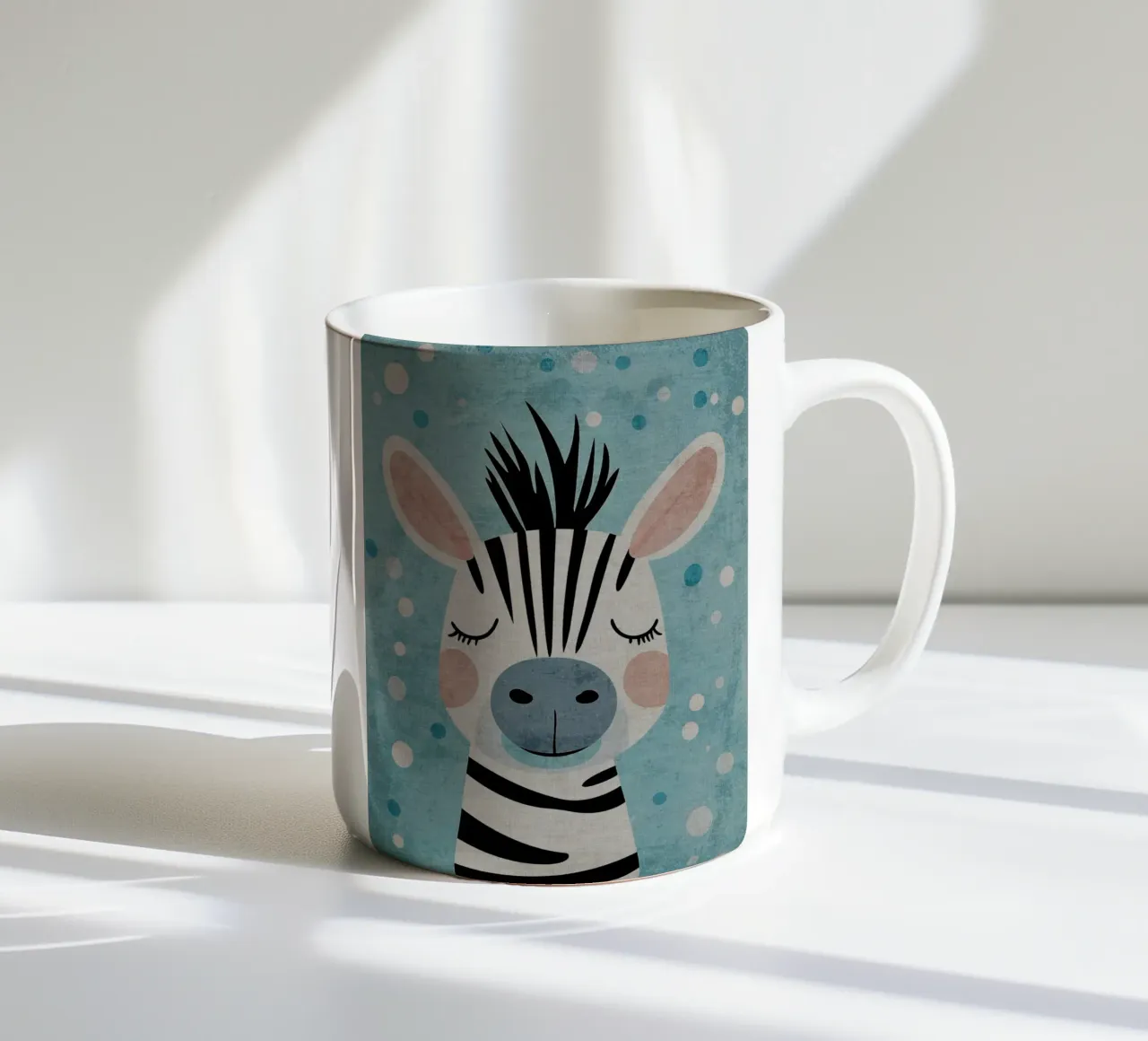 animale zebra tazza in ceramica da Courtney Ohling