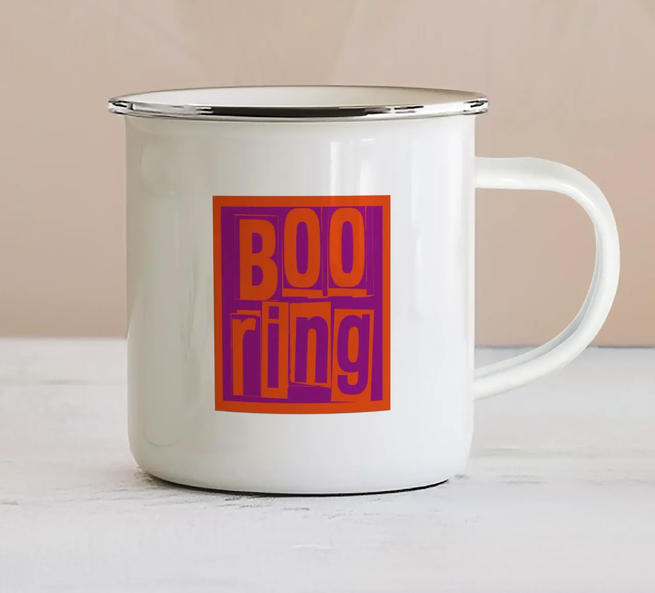 Boring tazza in smalto da Flo Klein
