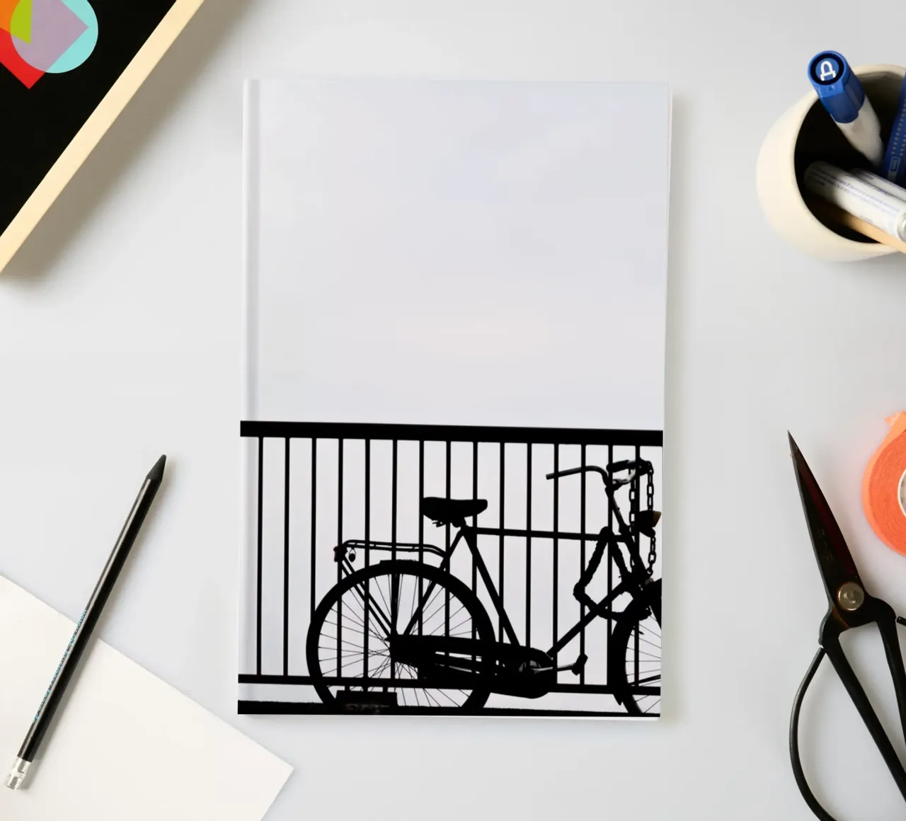 Bycicle on the bridge notebook by anderm