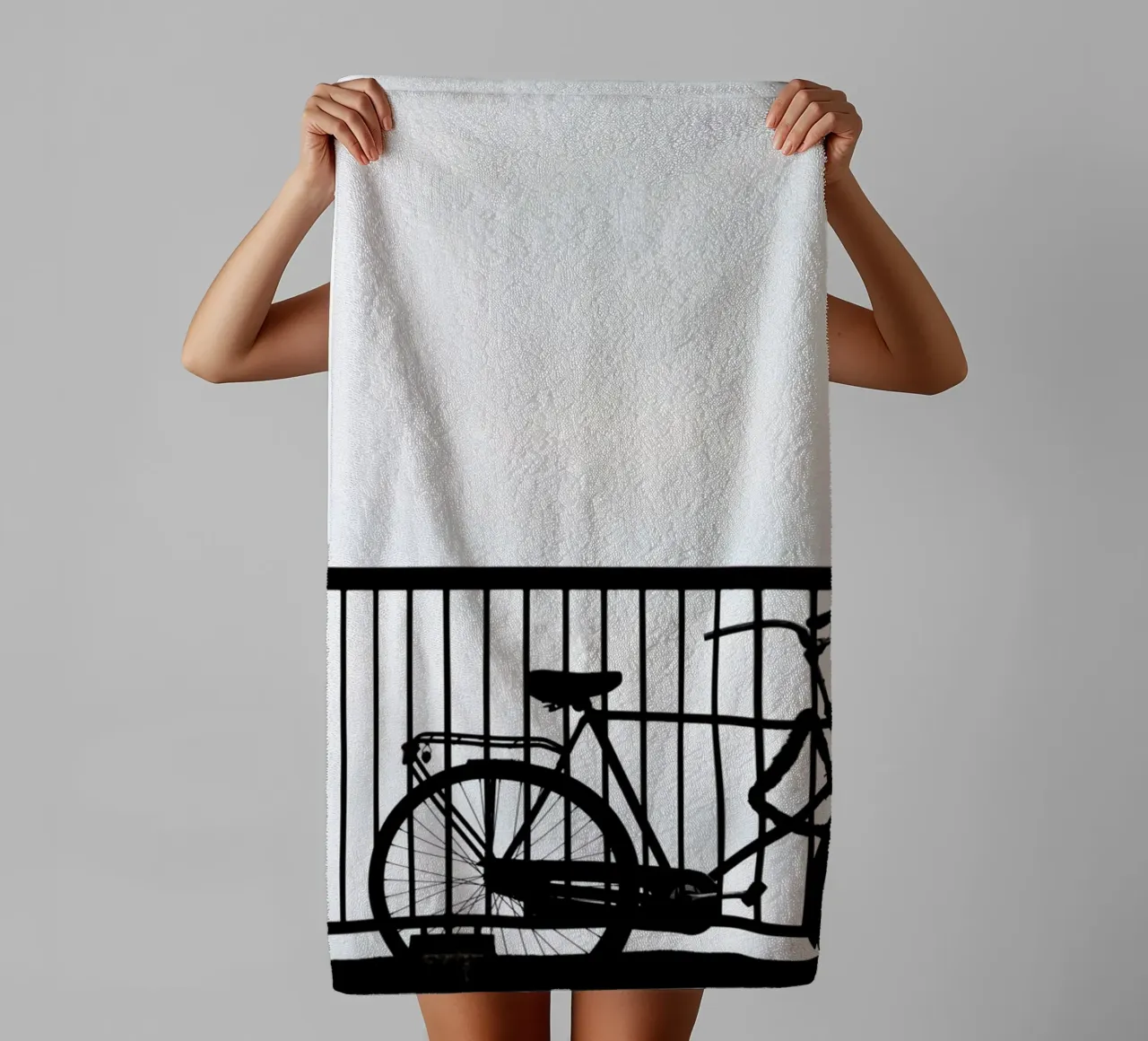 Bycicle on the bridge towel by anderm
