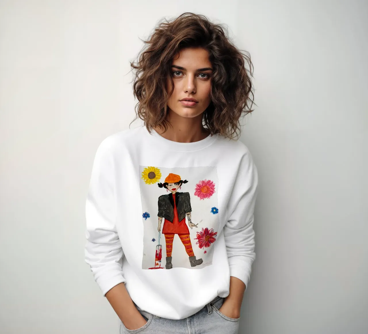 All grown up - Spinelli felpa da Femlouise.illustrations