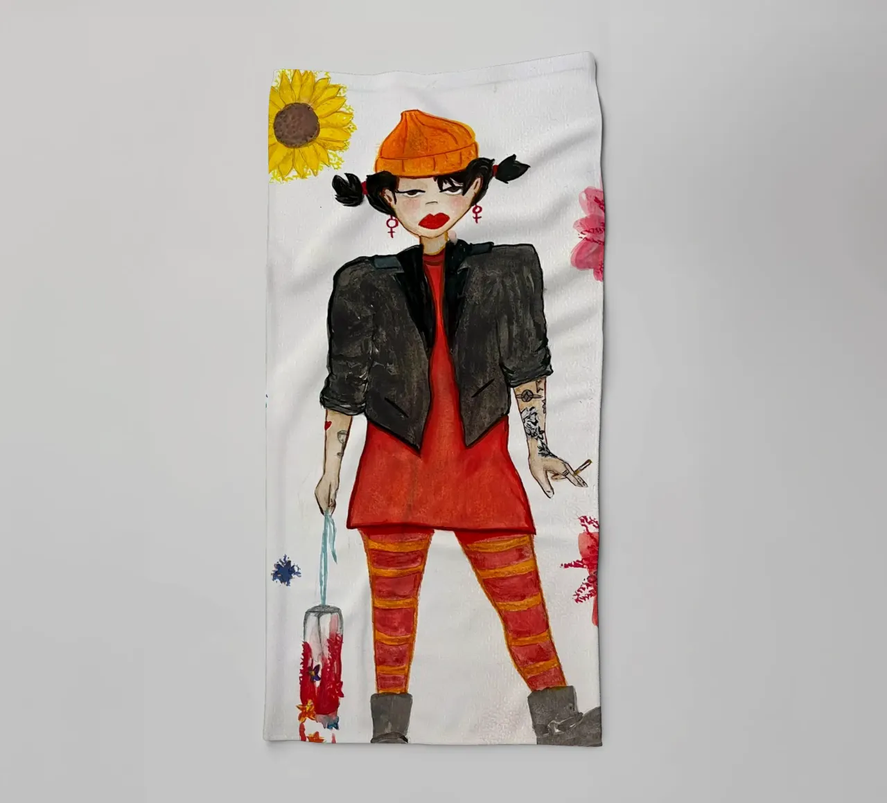 All grown up - Spinelli asciugamano da bagno da Femlouise.illustrations