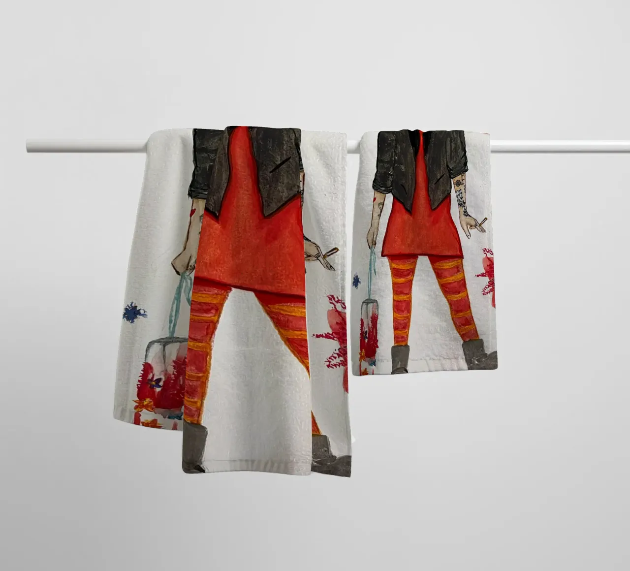 All grown up - Spinelli asciugamano da bagno da Femlouise.illustrations