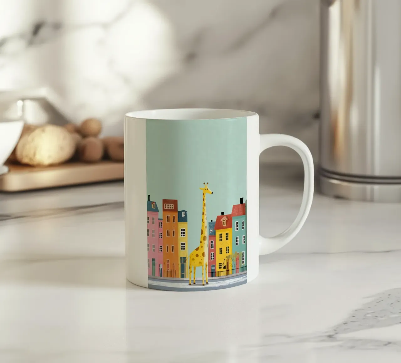 The Curious Giraffe tazza in ceramica da Kiara