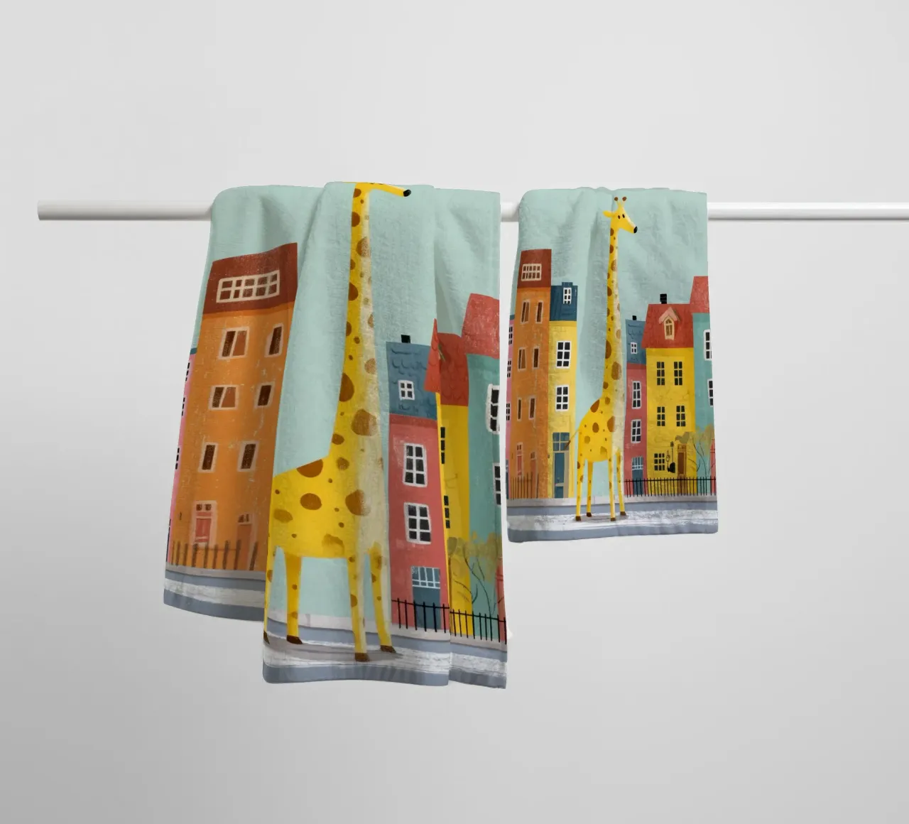 The Curious Giraffe asciugamano da bagno da Kiara