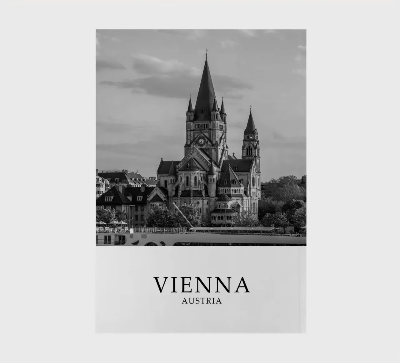 Vienna Austria Architettura Scena in scala di grigi diario da Charnwood Prints
