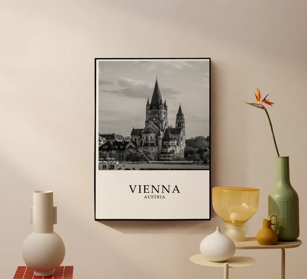Vienna Austria Architettura Scena in scala di grigi plexiglass da Charnwood Prints