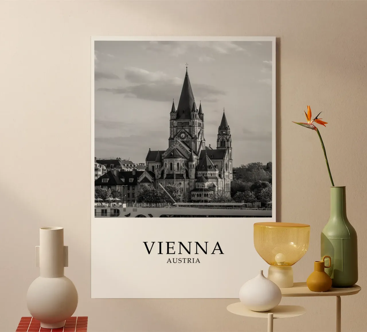 Vienna Austria Architettura Scena in scala di grigi plexiglass da Charnwood Prints