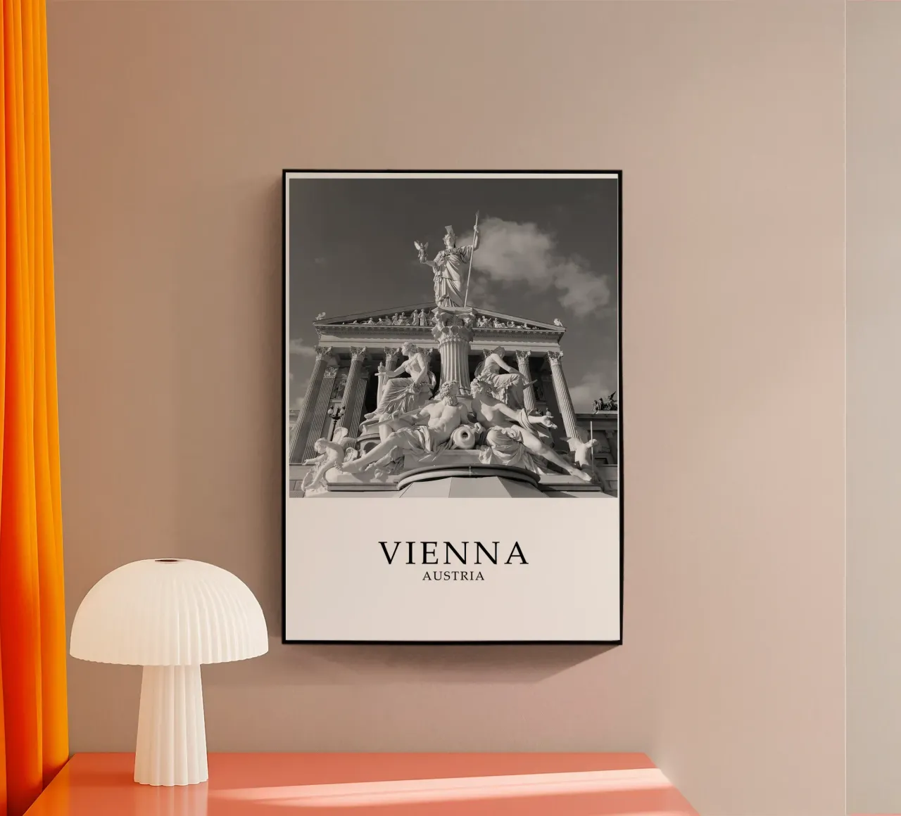 Vienna Austria Architettura Scena in scala di grigi plexiglass da Charnwood Prints