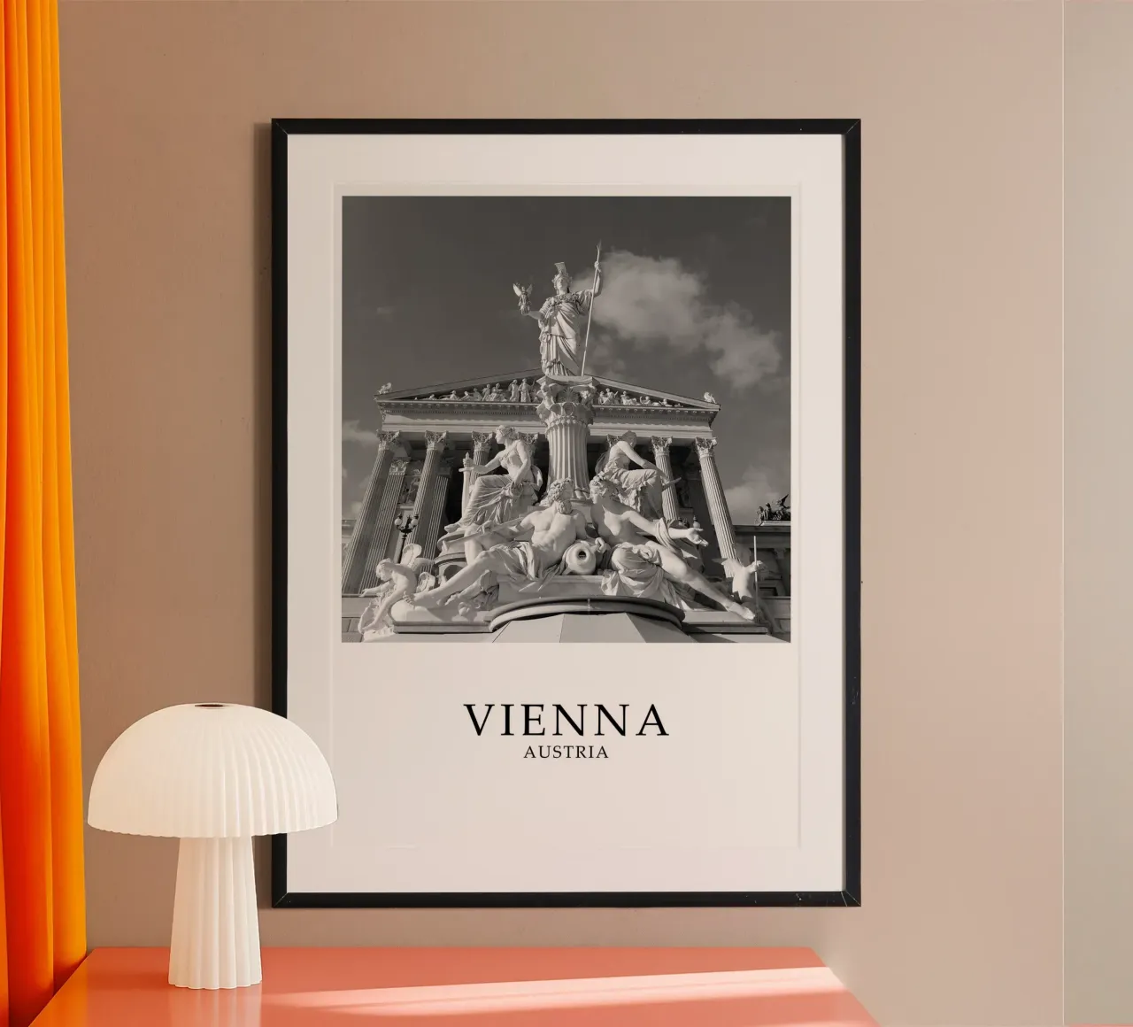 Vienna Austria Architettura Scena in scala di grigi carta hahnemühle da Charnwood Prints