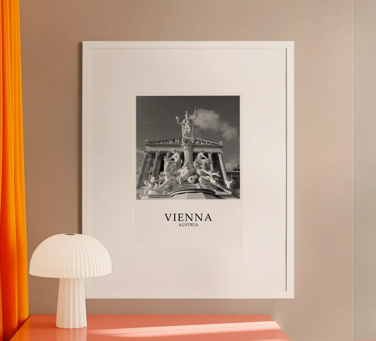 Vienna Austria Architettura Scena in scala di grigi carta hahnemühle da Charnwood Prints