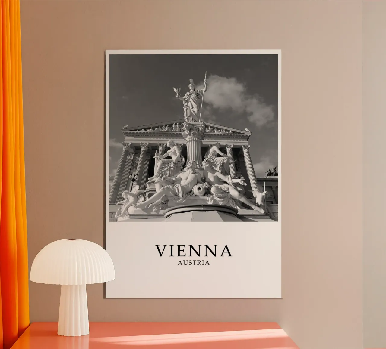 Vienna Austria Architettura Scena in scala di grigi carta hahnemühle da Charnwood Prints