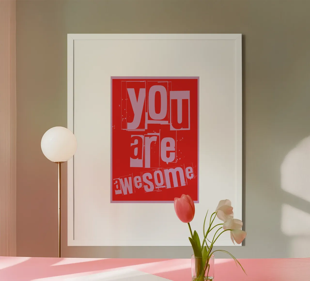 Awesome poster con telaio in plastica da Flo Klein