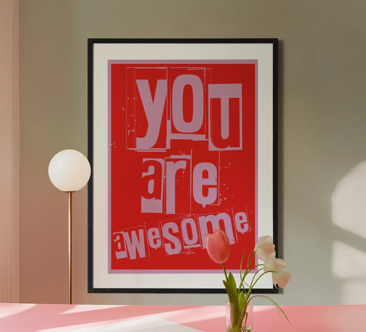 Awesome poster con telaio in plastica da Flo Klein